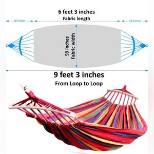 Colorful Striped Fabric Tree Hammock